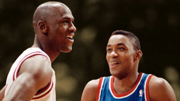 Isiah Thomas and Michael Jordan