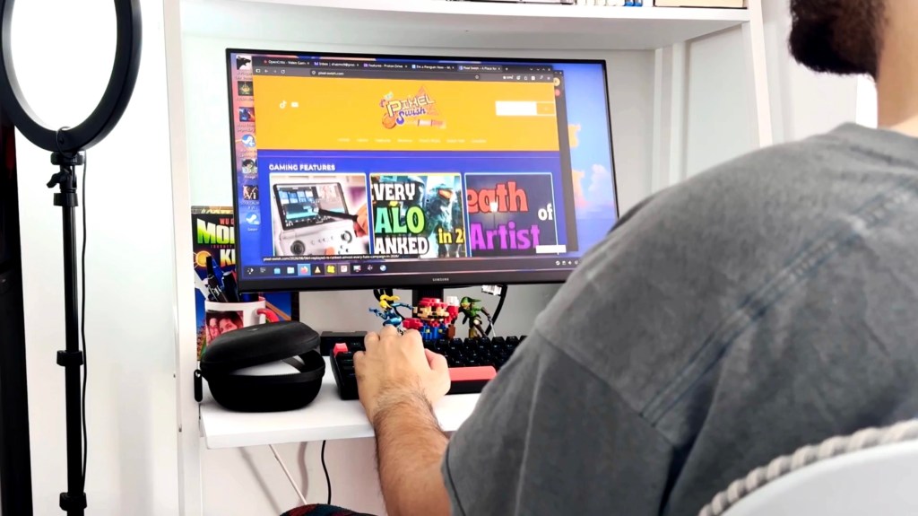 Web browsing via Firefox on SteamOS.